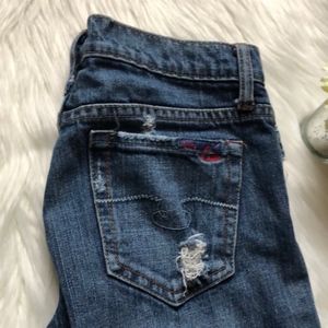 Blue Cult Distressed Jeans Kate Mid-Rise Flare Leg